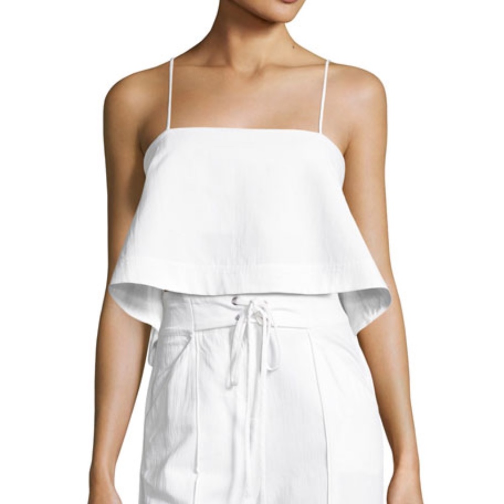A.L.C. Flared-Hem Crop Top